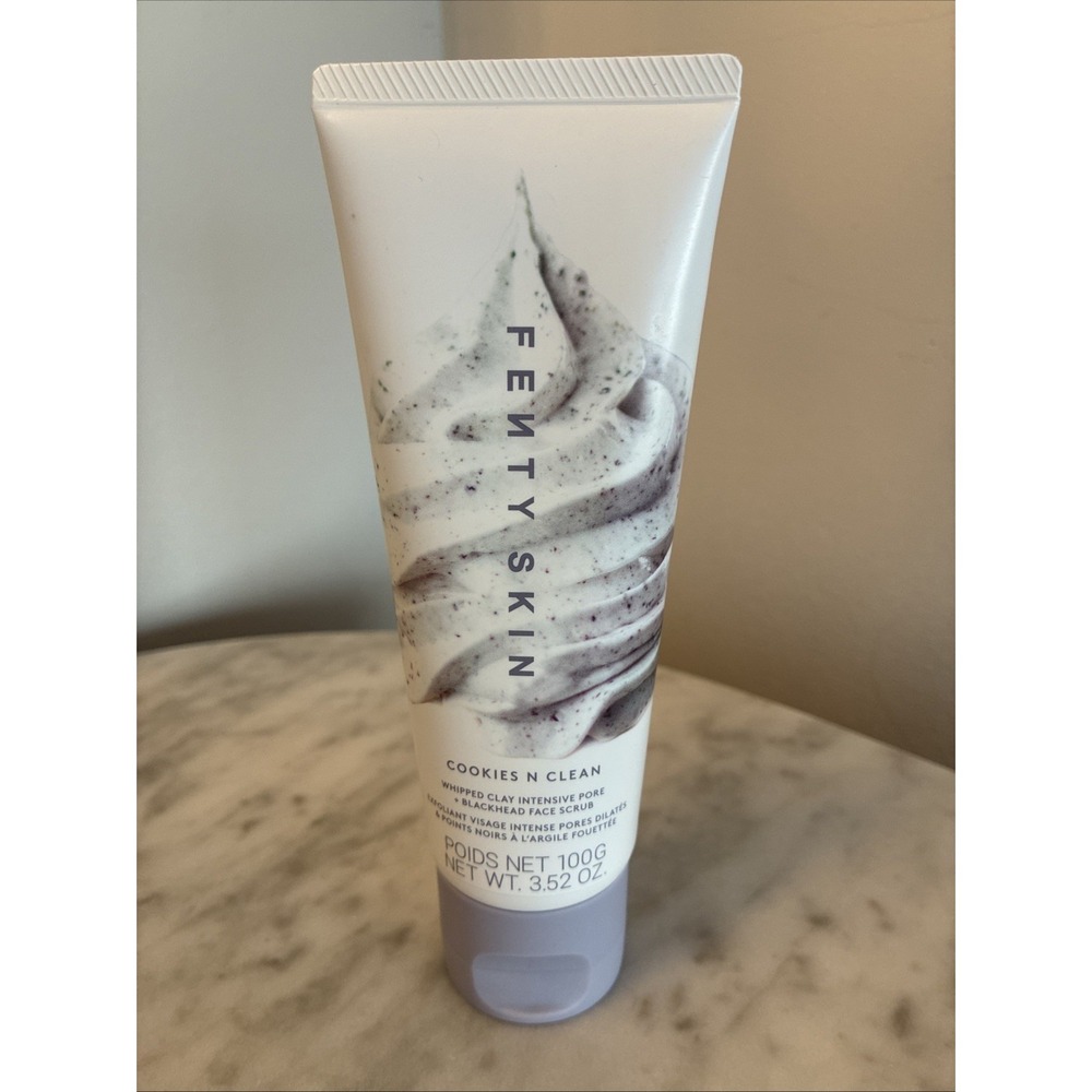 Fenty Skin Cookies N Clean Clay + Charcoal Face Scrub 3.52 oz Unscented. Sealed